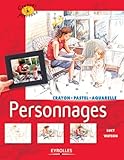 Personnages Crayons Pastel Aquarelle