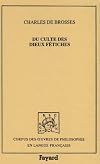 Du culte des dieux fétiches