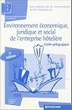 Environnement Conomique Juridique Et Social De Lentreprise Htelire Guide Pdagogique