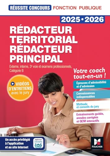 Réussite Concours — Rédacteur territorial / principal 2025-2026 — Préparation complète