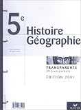 Histoiregographie 5me 20 Transparents