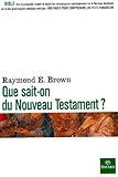 Que Sait On Du Nouveau Testament 