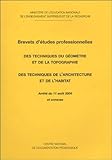Bep Des Technique Du Geomtre Et De La Topographie Des Techniques De Larchitecture Et De Lhabitat