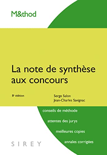 La note de synthèse aux concours — 8e édition