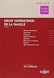 Droit Patrimonial De La Famille 2018