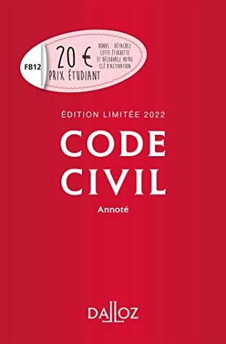 Code civil 2022 annot&eacute; - &Eacute;dition limit&eacute;e Pascal Ancel