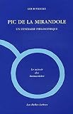 Pic De La Mirandole Un Itinraire Philosophique