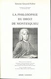 La Philosophie Du Droit De Montesquieu