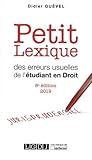 Petit Lexique Des Erreurs Usuelles De L'%C3%A9tudiant En Droit