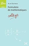 Formulaire De Mathmatiques Collge