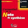L'essentiel de la note de synthèse