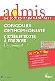 Concours Orthophoniste   Dict%C3%A9es Et Textes %C3%A0 Corriger