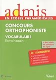 Concours Orthophoniste   Vocabulaire