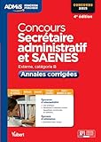 Concours Secr%C3%A9taire Administratif Et Saenes   Annales Corrig%C3%A9es   Cat%C3%A9gorie B   Concours 2015