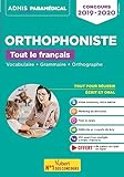 Concours Orthophoniste   Tout Le Fran%C3%A7ais   Vocabulaire + Grammaire + Orthographe   Concours 2019 2020
