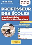 Concours Professeur Des Coles Franais Et Mathmatiques Annales Corriges Crpe 20202021