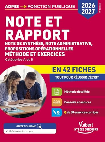 Note et rapport en 42 fiches — Méthode et exercices 2026-2027