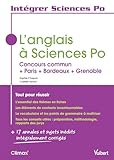 L'anglais %C3%A0 Sciences Po   Concours Commun + Paris + Bordeaux + Grenoble   Tout Pour R%C3%A9ussir