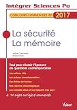 La S%C3%A9curit%C3%A9, La M%C3%A9moire   Concours Commun Des Iep 2017   Tout Pour R%C3%A9ussir L'%C3%A9preuve De Questions Contemporaines