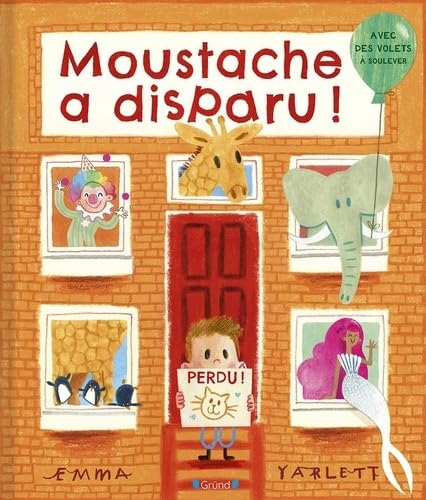 Moustache a disparu. Avec des volets à soulever