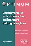 Le Commentaire Et La Dissertation En Littrature De Langue Anglaise