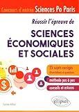 Russir Lpreuve De Sciences Conomiques Et Sociales Concours Entre Sciences Po Paris 35 Sujets Corrigs