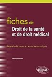 Fiches De Droit De La Sant Et De Droit Mdical Rappels De Cours Et Exercices Corrigs