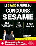 Le Grand Manuel Du Concours Sesame (%C3%A9crits + Oraux)   120 Fiches, 10 Tests, 1000 Questions + Corrig%C3%A9s En Vid%C3%A9o   %C3%A9dition 2019