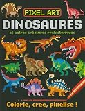 Pixel Art Dinosaures : Colorie, Cr%C3%A9e, Pix%C3%A9lise