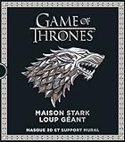 Game Of Thrones Maison Stark Loup Gant Masque 3d Et Support Mural