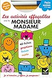 Les Activit%C3%A9s Effa%C3%A7ables Avec Les Monsieur Madame   Petite Section