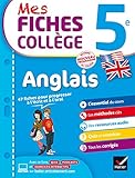 Mes Fiches Coll%C3%A8ge Anglais 5e: Fiches De R%C3%A9vision Et Entra%C3%AEnement %C3%A0 L'%C3%A9crit Et %C3%A0 L'oral