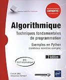 Algorithmique Techniques Fondamentales De Programmation Exemples En Python Nombreux Exercices Corrigs Bts Dut Informatique 2e Dition