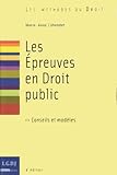 Les Epreuves En Droit Public