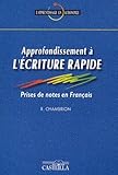 Approfondissement Lcriture Rapide Prises De Notes En Franais