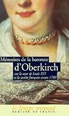 Mémoires de la baronne d'Oberkirch sur la cour de Louis XVI et la société française avant 1789