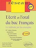 Lcrit Et Loral Du Bac Franais La Mthode Par Les Exemples