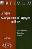 Le Th%C3%A8me Lexico Grammatical Espagnol En Fiches