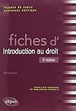 Fiches D'introduction Au Droit Rappels De Cours & Exercices Corrig%C3%A9s