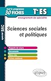 Sciences Sociales Et Politiques Terminale Es Enseignement De Specialit%C3%A9 Tout Le Programme En 30 Fiches