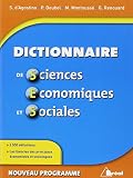 Dictionnaire De Sciences Conomiques Et Sociales