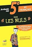 Je Russis Ma 5e En Franais Pour Les Nuls