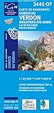 Carte De Randonn%C3%A9e : Gorges Du Verdon   Moustiers