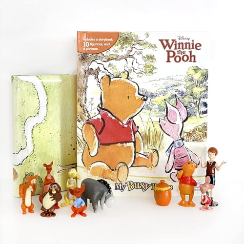 Disney Winnie the Pooh Classic My Busy Books - Storybook, 10 figurines, playmat