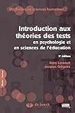 Introduction Aux Thories Des Tests En Psychologie Et Sciences De Lducation