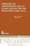 Chronique de jurisprudence sur les causes d'extinction des obligations (2000-2013)
