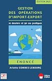 Gestion Des Oprations Dimportexport Enonc Edition 2020
