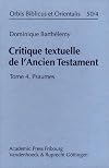 Critique textuelle de l'ancien testament : tome 4, Psaumes