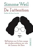 De L'attention   R%C3%A9flexions Sur Le Bon Usage Des %C3%A9tudes Scolaires En Vue De L'amour De Dieu