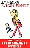 Qu'apprend On Ecole Elementair